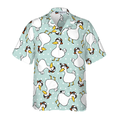 Duck With Little Red Hat Hawaiian Shirt - Hyperfavor
