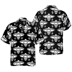 Mustache Skull Mexico Hawaiian Shirt - Hyperfavor