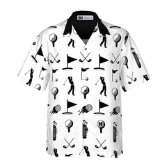 Golf Equipment Pattern Hawaiian Shirt - Hyperfavor