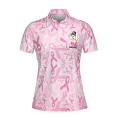 Unbreakable Breast Cancer Warrior Pink Breast Cancer Awareness Short Sleeve Women Polo Shirt - Hyperfavor