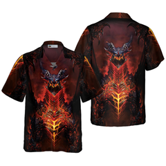 Volcanic Dragon Chest Hawaiian Shirt - Hyperfavor