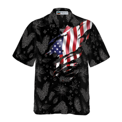 Hyperfavor Christmas Hawaiian Shirts, Chritmas USA Flag Pattern Shirt Short Sleeve, Christmas Shirt Idea Gift For Men And Women - Hyperfavor