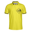 Caution Beware Of Flying Discs Short Sleeve Polo Shirt, Yellow Skull Polo Shirt, Best Golf Shirt For Men - Hyperfavor