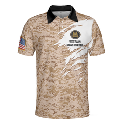 Veterans Stand Together Polo Shirt - Hyperfavor