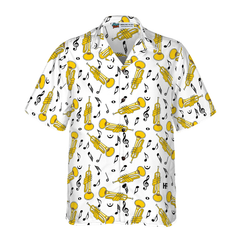 Trumpet Seamless Pattern Shirt For Men Hawaiian Shirt - Hyperfavor