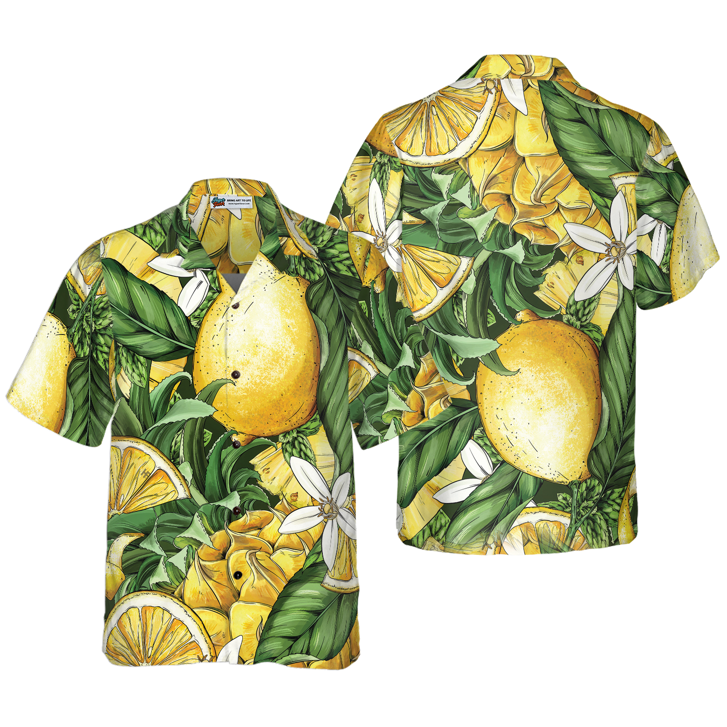 Luxury Summer Lemon & Pineapple Hawaiian Shirt - Hyperfavor