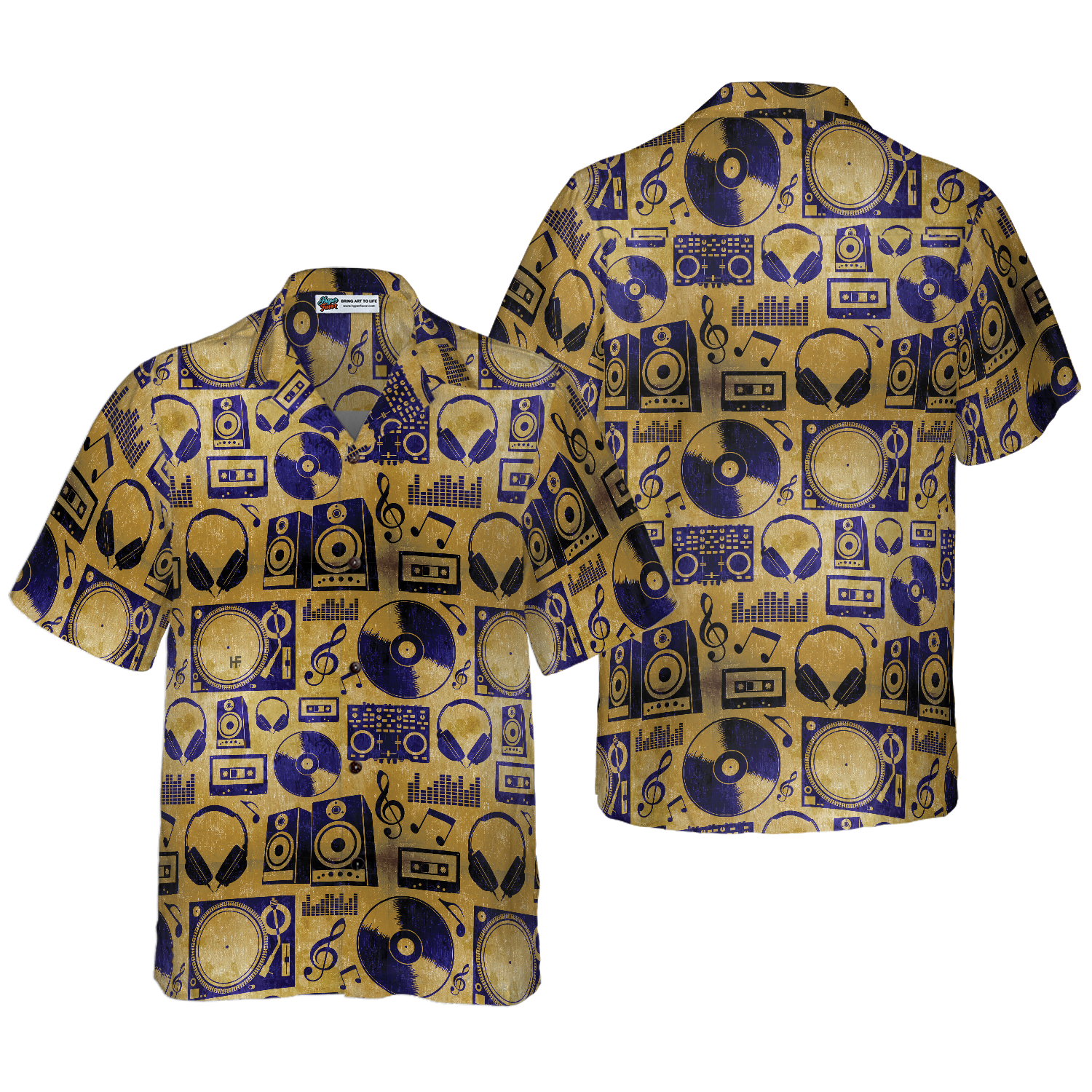 Music DJ Vintage Hawaiian Shirt - Hyperfavor