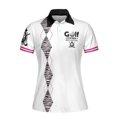 Golf Is My New Religion Golf Short Sleeve Women Polo Shirt, Zebra Argyle Golf Shirt For Ladies, Unique Golf Gift - Hyperfavor