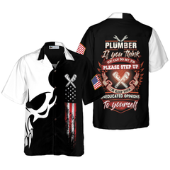 Plumber Proud Skull Hawaiian Shirt - Hyperfavor