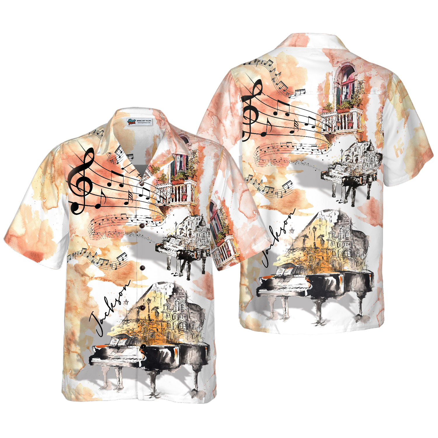 Piano The Sound Of Life Custom Hawaiian Shirt - Hyperfavor