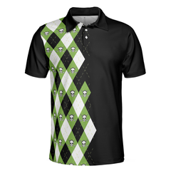 I Might Look Like I'm Listening To You But In My Head I'm Playing Golf Polo Shirt, Plaid Pattern Golf Shirt - Hyperfavor