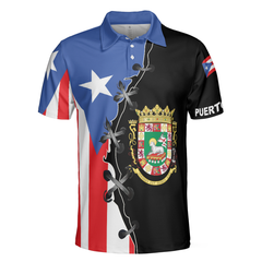 Puerto Rico Polo Shirt, Puerto Rico Flag Polo Shirt Design For Adults, Best American Fans Gift Idea - Hyperfavor