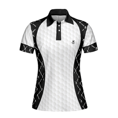 Swing Swear And Repeat With Skull Argyle Pattern Golf Short Sleeve Women Polo Shirt, Basic Ladies Golfing Shirt - Hyperfavor