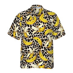 Banana On Leopard Pattern Hawaiian Shirt - Hyperfavor