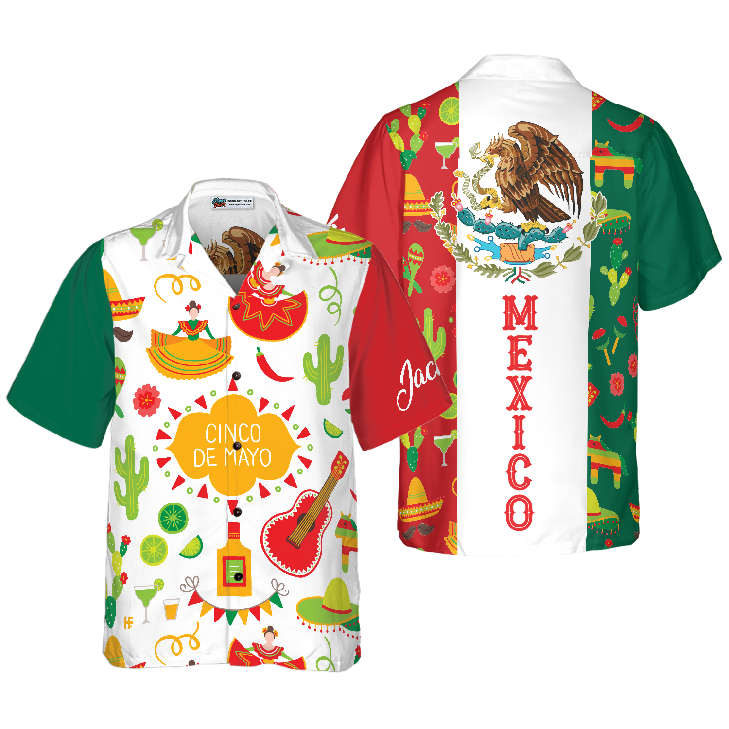 Custom Tropical Aloha Mexico Hawaiian Shirt - Hyperfavor