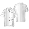 Personalized White Version One Line Drawing Golfer Custom Hawaiian Shirt - Hyperfavor