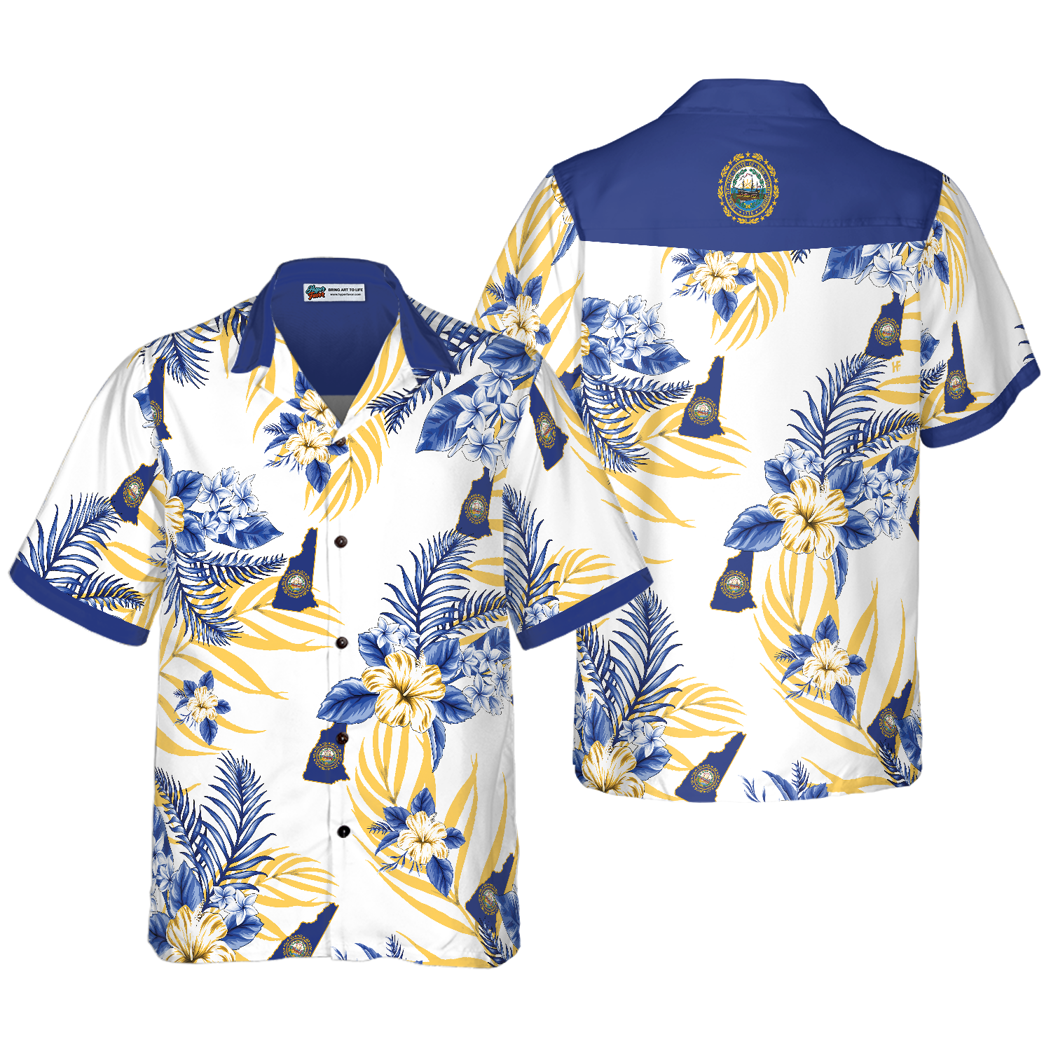 New Hampshire Proud Hawaiian Shirt - Hyperfavor