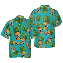 Pineapple Skull & The Tropical Leaves V2 Hawaiian Shirt - Hyperfavor