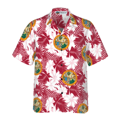 Florida Flag Seamless Pattern USA Hawaiian Shirt - Hyperfavor