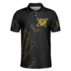 Golfing Is My Superpower Golf Polo Shirt, Black Golf Club Shirt For Male Players, Cool Golf Gift For Men - Hyperfavor