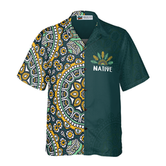 Native American Mandala Style Limited Edition Hawaiian Shirt, Native American Vintage Seamless Pattern Shirt - Hyperfavor
