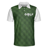 Golf Green Background Polo Shirt, Classic Green Golf Shirt For Men, Cool Gift For Golfers - Hyperfavor