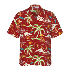 Hyperfavor Christmas Hawaiian Shirts, Santa Beach Summer Pattern 1 Shirt Short Sleeve, Christmas Shirt Idea Gift For Men and Women - Hyperfavor