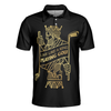 Live Like A King Playing Golf Black And Gold Polo Shirt, Luxury Playing Card Poker Polo Shirt, Best Golf Shirt For Men - Hyperfavor