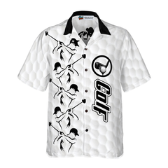Golf Grey Background Hawaiian Shirt - Hyperfavor