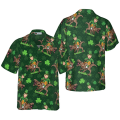 St Patrick's Day Dinosaur Custom Hawaiian Shirt - Hyperfavor