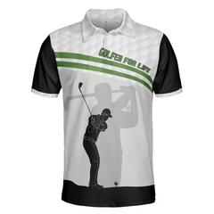 Golfer For Life Golf Polo Shirt, Golf Swing Shirt For Male Golfers, Best Golf Shirt For Hot Weather - Hyperfavor