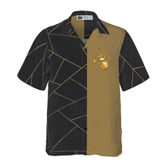 Golden Lines Golf Hawaiian Shirt - Hyperfavor