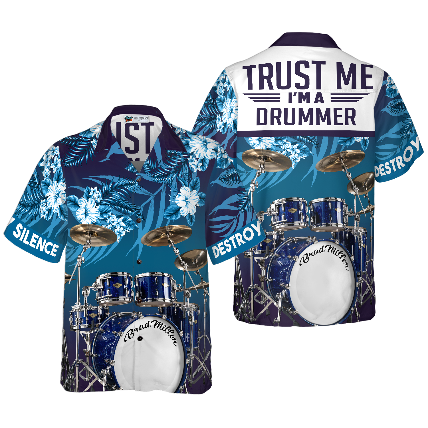 I Am A Drummer Custom Hawaiian Shirt - Hyperfavor