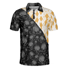 Golf The Only Sport Where You Can Drink & Drive Polo Shirt, Skull Drinking Polo Shirt For Golfers, Best Argyle Shirt - Hyperfavor