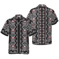 Sugar Skull Hawaiian Shirt - Hyperfavor