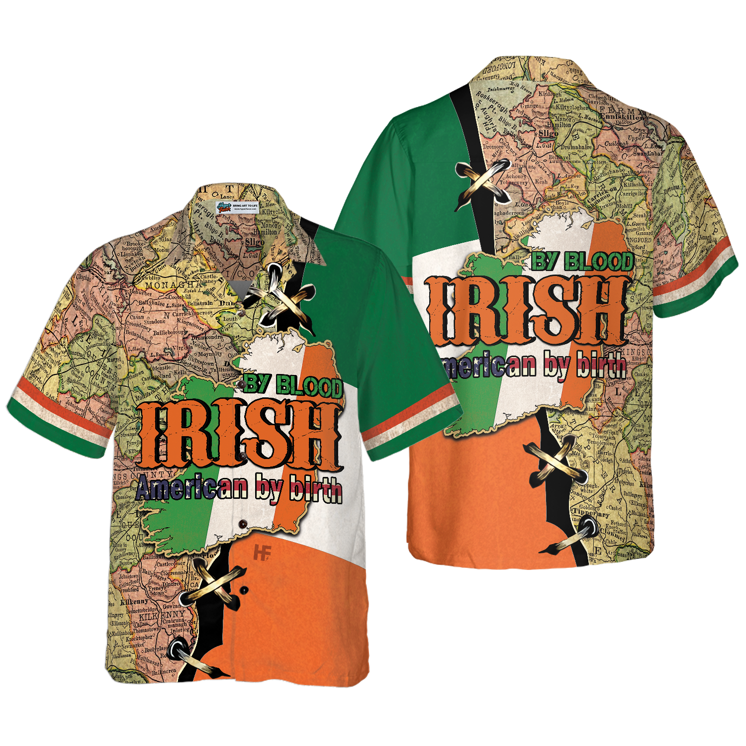 Irish By Blood American By Birth Hawaiian Shirt - Hyperfavor