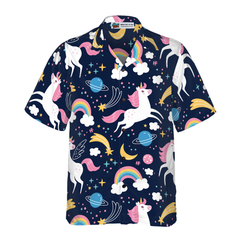 Cheerful Unicorn Hawaiian Shirt - Hyperfavor