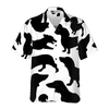 Black And White Dachshunds Pattern Hawaiian Shirt - Hyperfavor
