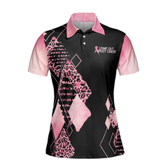 Just Don't Quit Breast Cancer Awareness Short Sleeve Women Polo Shirt, Pink Ribbon Polo Shirt For Ladies - Hyperfavor