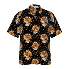 Oriental Tattoo Style Tiger Hawaiian Shirt - Hyperfavor