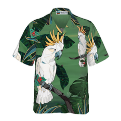 Tropical Cockatoo Parrot Hawaiian Shirt - Hyperfavor