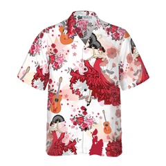 Flamenco Dancing Hawaiian Shirt - Hyperfavor