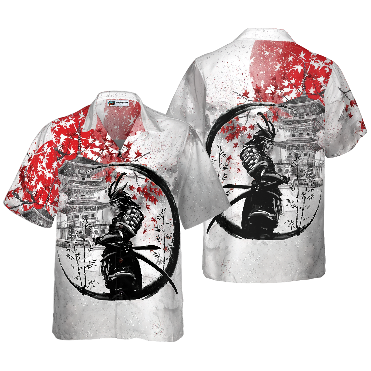 Samurai Skull Warrior Hawaiian Shirt - Hyperfavor