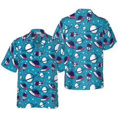 Space Cartoon Hawaiian Shirt - Hyperfavor