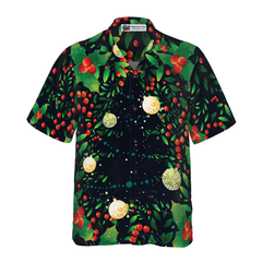 Hyperfavor Christmas Tree Pattern Hawaiian shirt, Christmas Shirts Short Sleeve Button Down Shirt For Men And Women - Hyperfavor