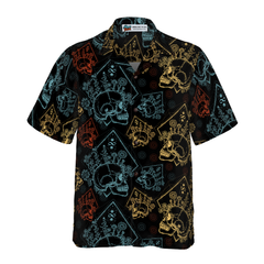 Gothic Skulls In Scrapbooking Style Hawaiian Shirt - Hyperfavor