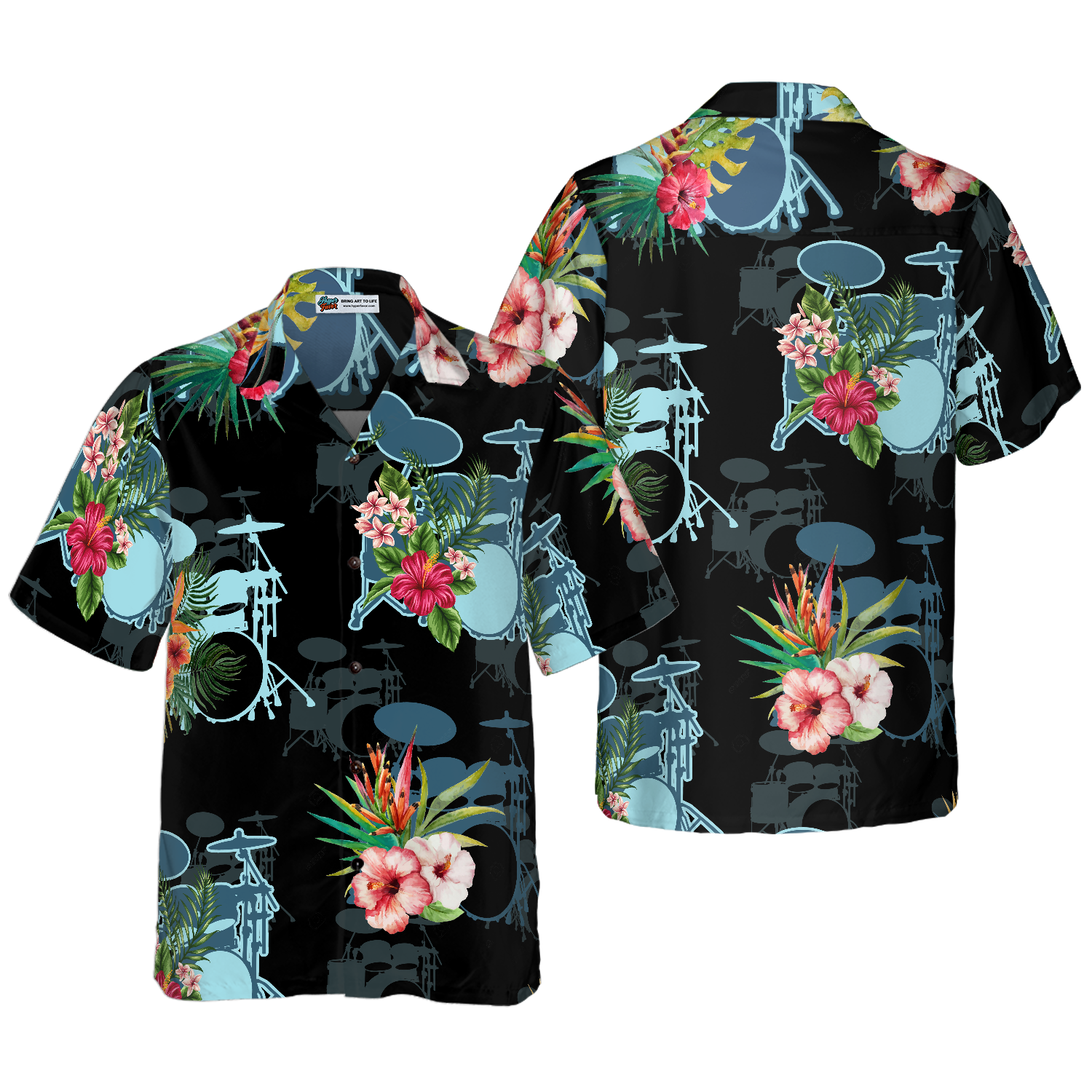 Musical Instrument Drums Hawaiian Shirt - Hyperfavor