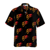 Flaming Angry Skull Hawaiian Shirt - Hyperfavor