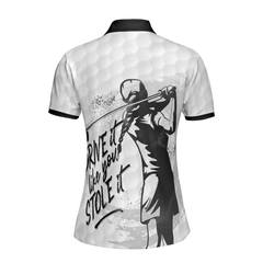 Drive It Like You Stole It Female Golfer Short Sleeve Women Polo Shirt - Hyperfavor