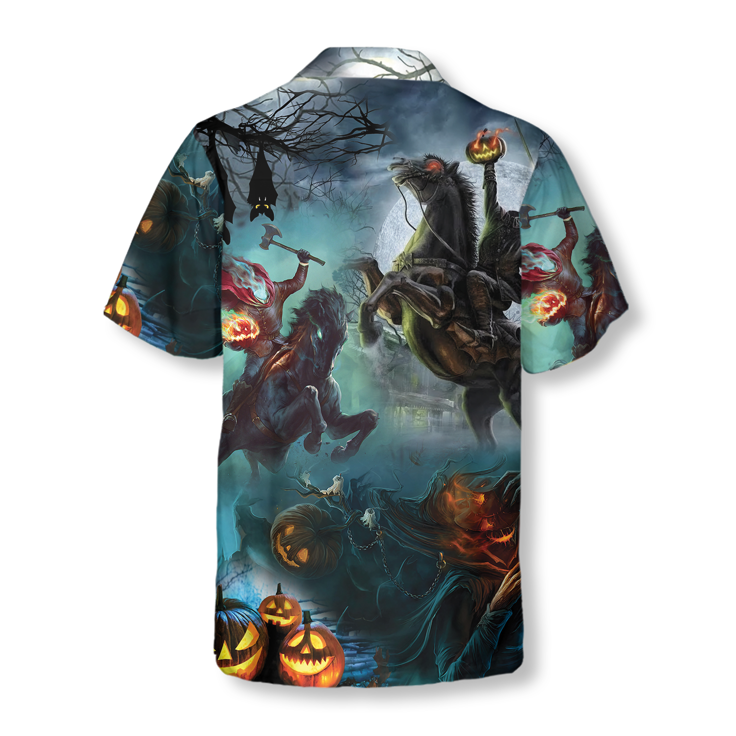 Headless Horseman Halloween Shirt For Men Hawaiian Shirt - Hyperfavor